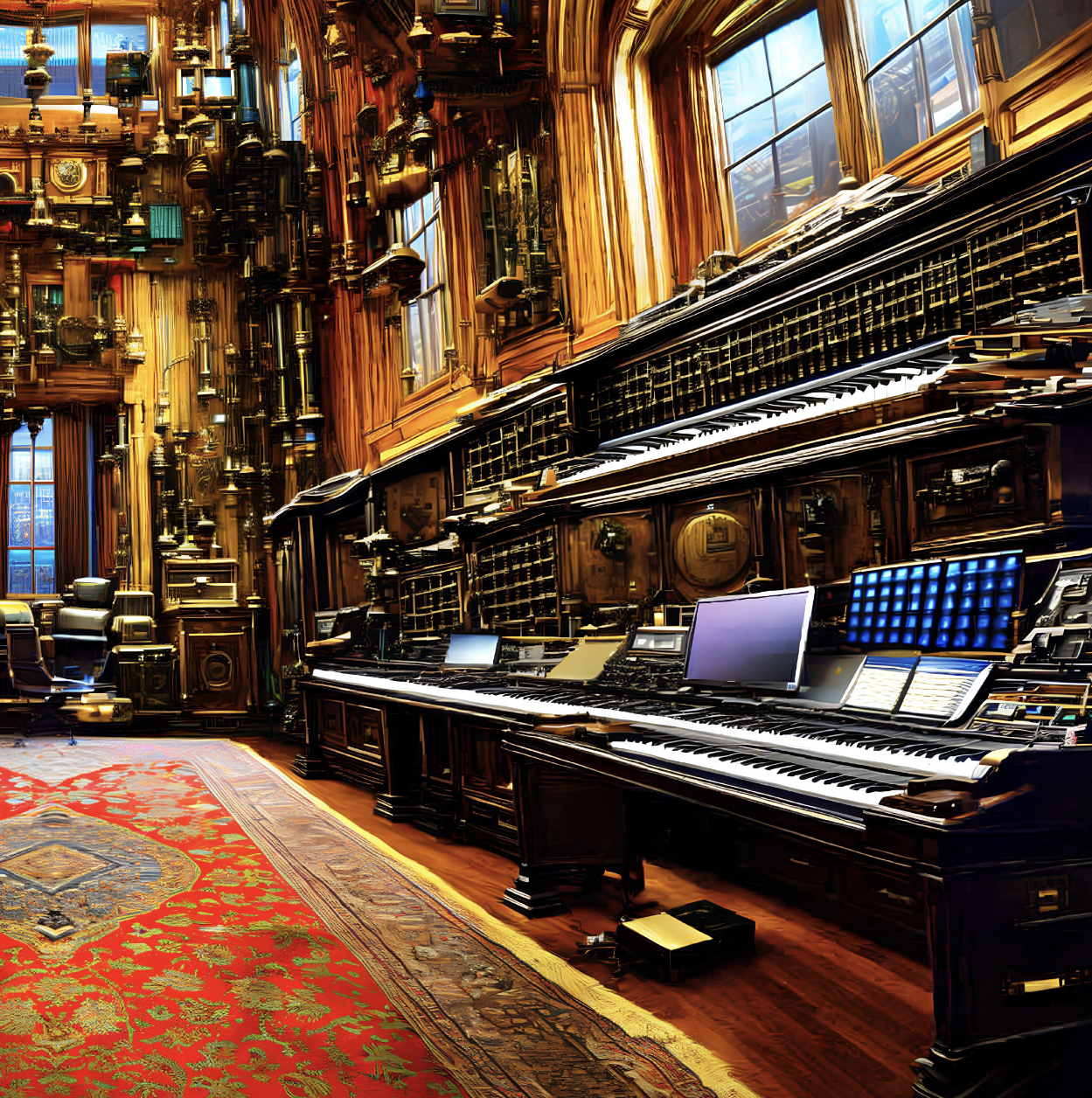 A.I.-generated pic of dream recording studio