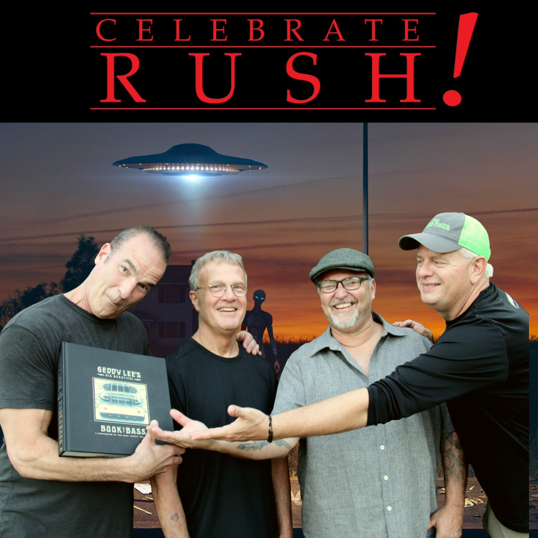 The four members of the band "Celebrate Rush!" From left to right, Matt Beeson, Bobby Rodwig, Ronnie Latapie, and Chris Novak. 