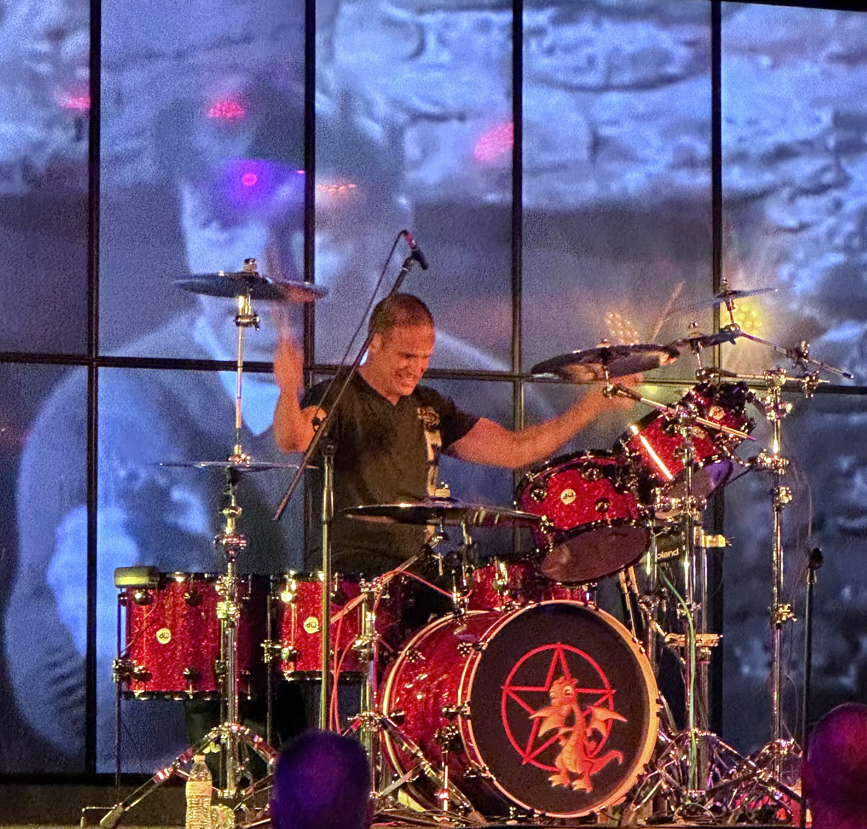 Matt Beeson playing drums live. 